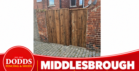 New timber fence and garden gate installed by Dodds in Middlesbrough