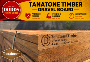 Tanatone Timber Gravel Board 4.2m x 150mm x 22mm