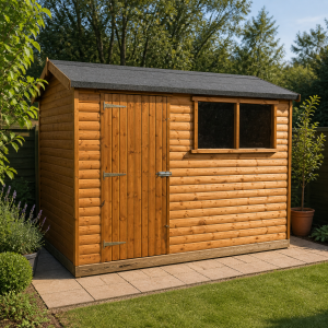 Richmond 10' x 8' Log Lap Shed – Delivered & Installed