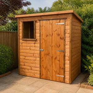 Pent Roof 6' x 4' Shiplap Shed Golden – Delivered & Installed