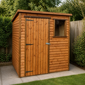 Pent Roof 6' x 5' Log Lap Shed – Delivered & Installed