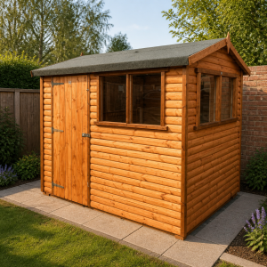 Hobby Shed 8' x 6' Log Lap Golden – Delivered & Installed
