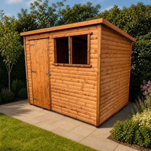 Pent Roof 8' x 6' Log Lap Shed – Delivered & Installed