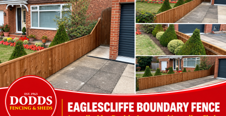 Eaglescliffe boundary fence installed by Dodds Approved Installer Chris